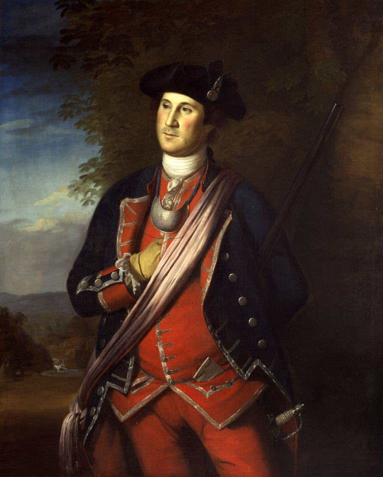 民兵隊の制服を着たジョージ・ワシントン